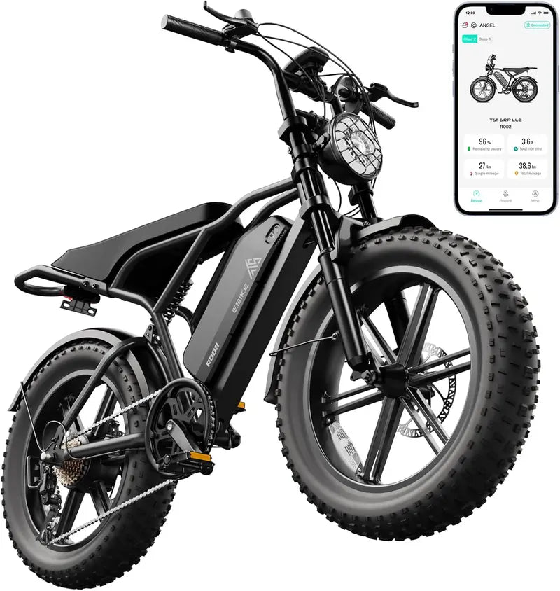 1500W All-Terrain Fat-Tire Electric Bike ¨C 20¡å Wheels. 60-Mile Range. 28 MPH Top Speed