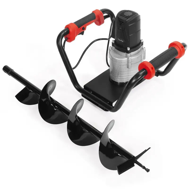 1500W Electric Post Hole Digger with Anti-Vibration Handle and Safety Lock