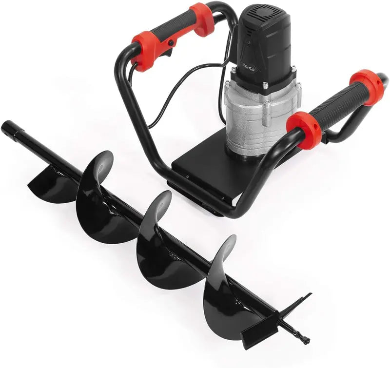 1500W Industrial Trencher with Soil Excavation Power Head and 6-Inch Auger Bit Kit