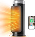 1500W Smart PTC Space Heater ¨C WiFi/App + Remote Control. Overheat &amp; Tip-Over Safety
