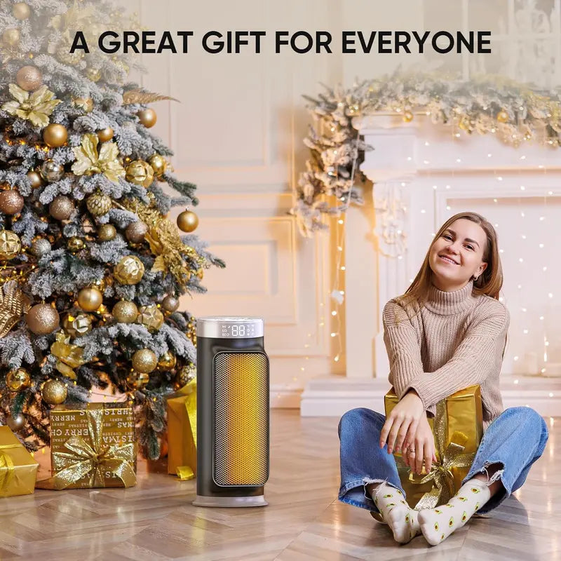 1500W Smart PTC Space Heater ¨C WiFi/App + Remote Control. Overheat &amp; Tip-Over Safety