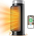 1500W Smart PTC Space Heater: WiFi-Enabled Indoor Heater with Remote. Thermostat &amp; Safety Shutoff