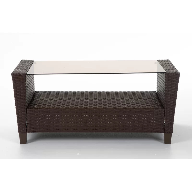 Wicker 4 - Person Garden Lounge Set with Cushions