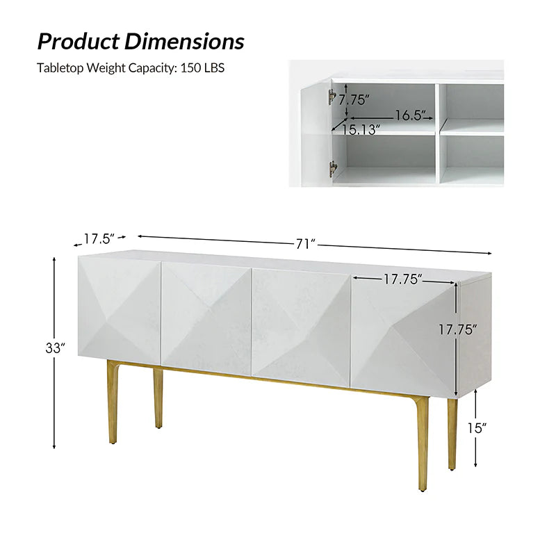 Ottone 71 Wide Sideboard