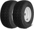 15¡Á6-6¡å Lawn Tractor Tires ¨C 2-Pack Turf Pneumatic Tire & Wheel Assemblies with Hub Adapters for Riding Mowers