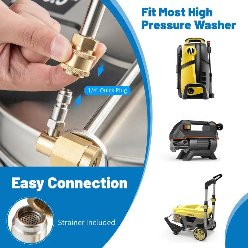 16.5-Inch Pressure Washer Surface Cleaner Attachment for Driveways. Decks &amp; Undercarriage Cleaning