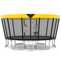 16-Foot ASTM-Certified Recreational Trampoline with Enclosure Net. Anti-Rust Frame. and Safety Ladder