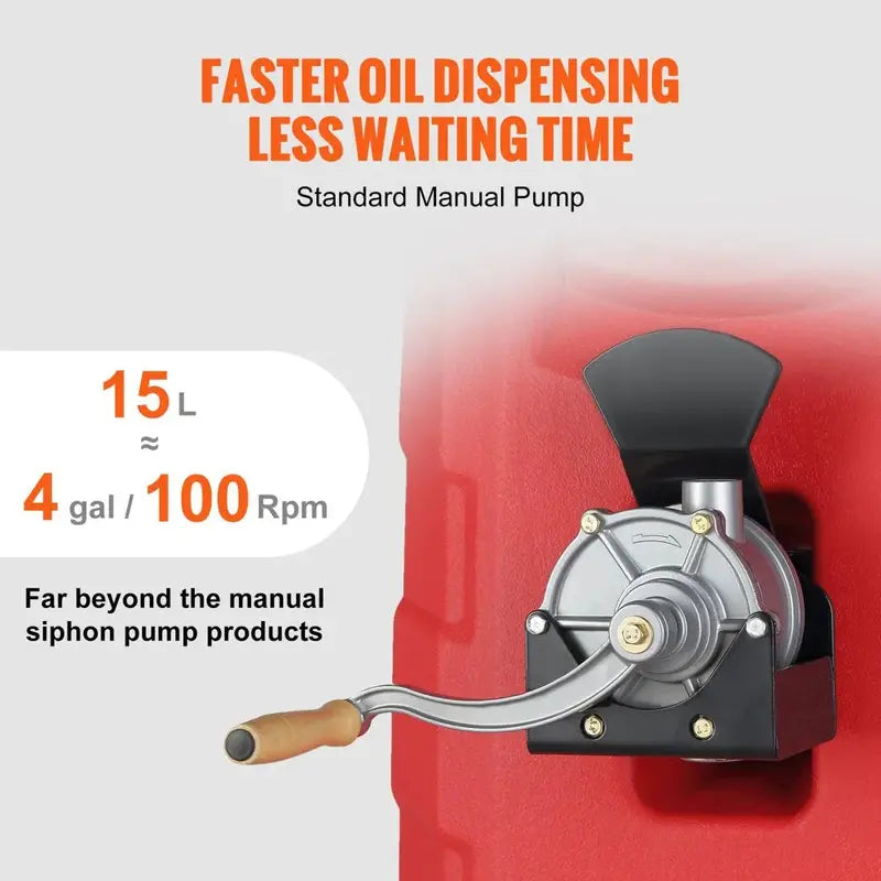 16-Gallon Portable Fuel Caddy ¨C 7.8 L/Min Flow Rate Gas Storage Tank