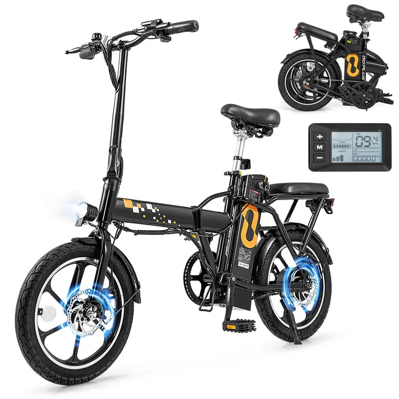 16-Inch Folding Electric Bike ¨C 650W Brushless Motor. Removable 42V 10.4Ah Battery