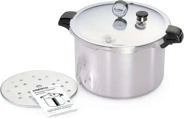 16-Quart Aluminum Pressure Canner ¨C Heavy-Duty Silver Cookware for Home Canning
