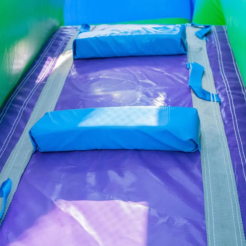 16′ Tropical Water Slide ¨C Inflatable Commercial-Grade Slide with Integrated Pool. Blower Included (Wet/Dry Use)