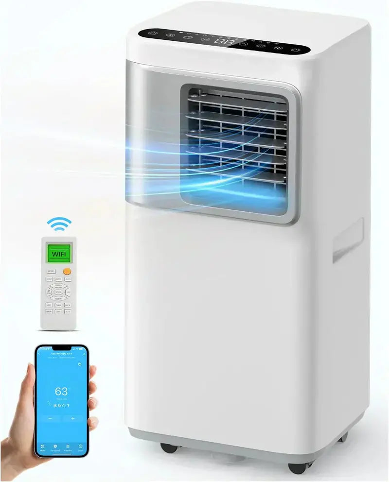 16.000 BTU Portable Smart Air Conditioner ¨C 5-in-1 WiFi-Capable Unit with App Control and Fan Mode