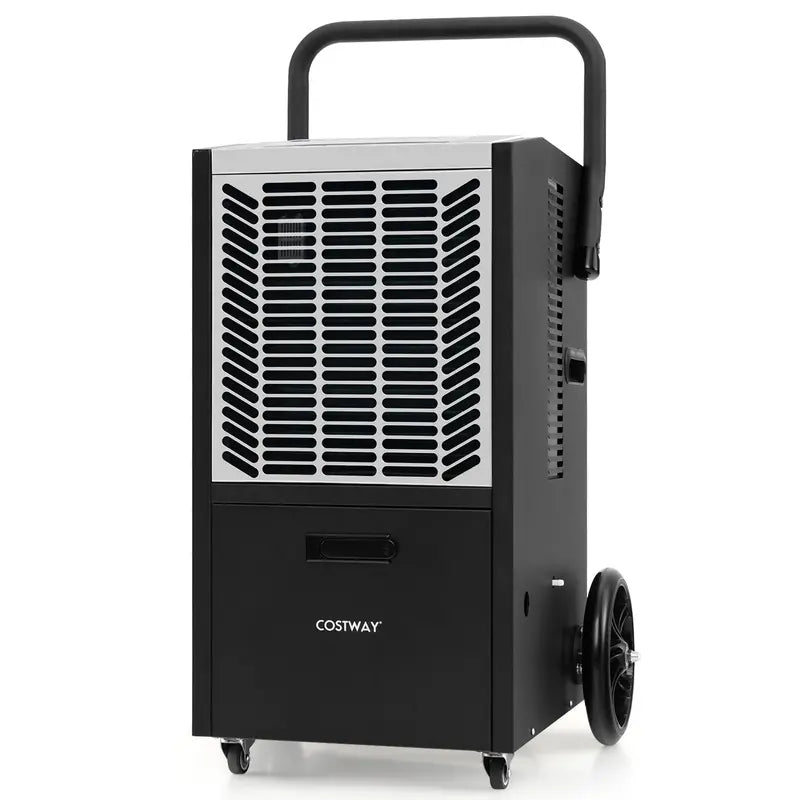 163-Pint Commercial Dehumidifier ¨C Heavy-Duty Unit with Drain Pump & Hose. Ideal for 4.500 Sq. Ft Spaces