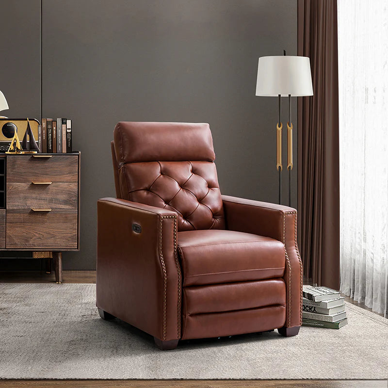 Carlota 31.5 Wide Genuine Leather Power Recliner