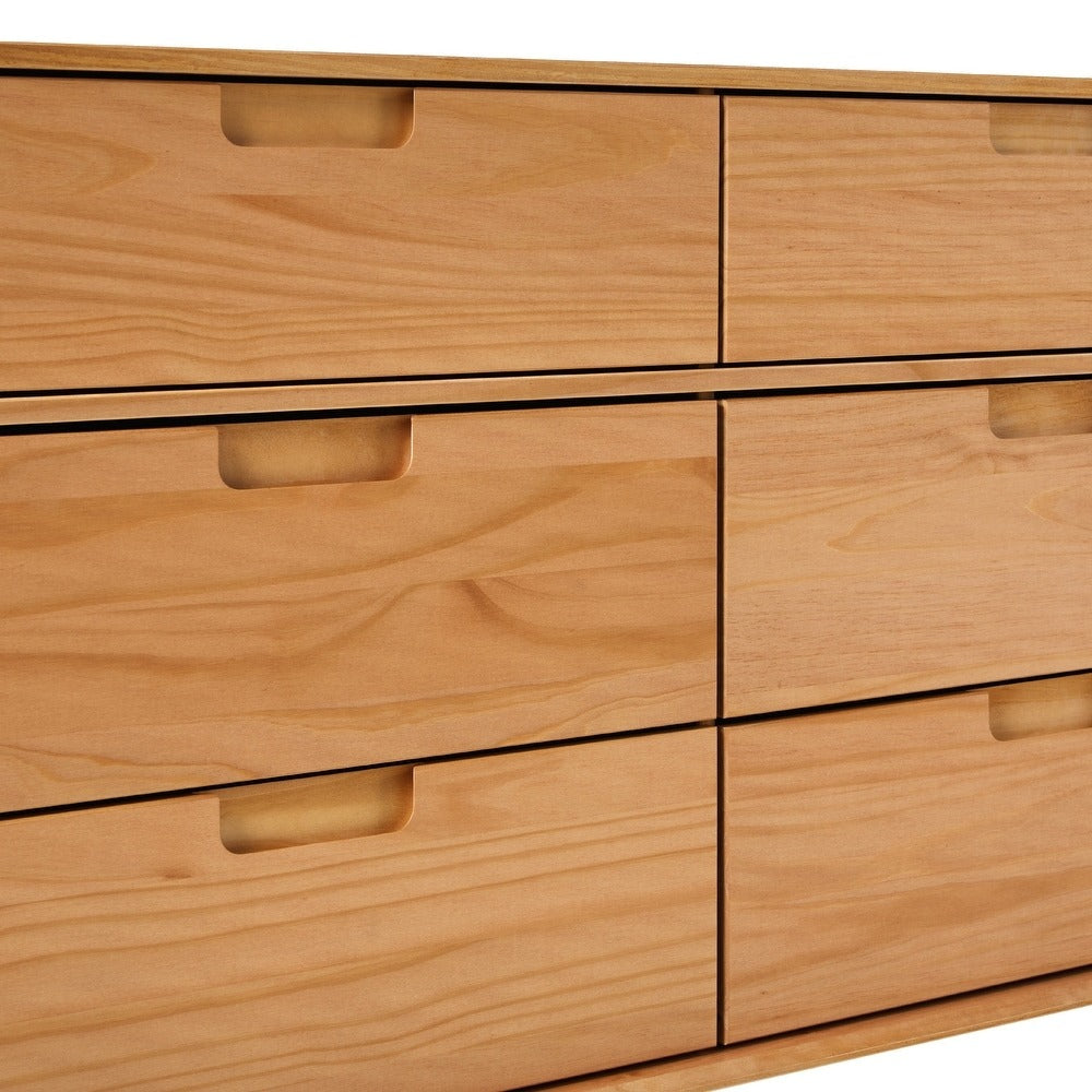 Middlebrook Gammelstaden Mid-Century Solid Wood 6-Drawer Dresser