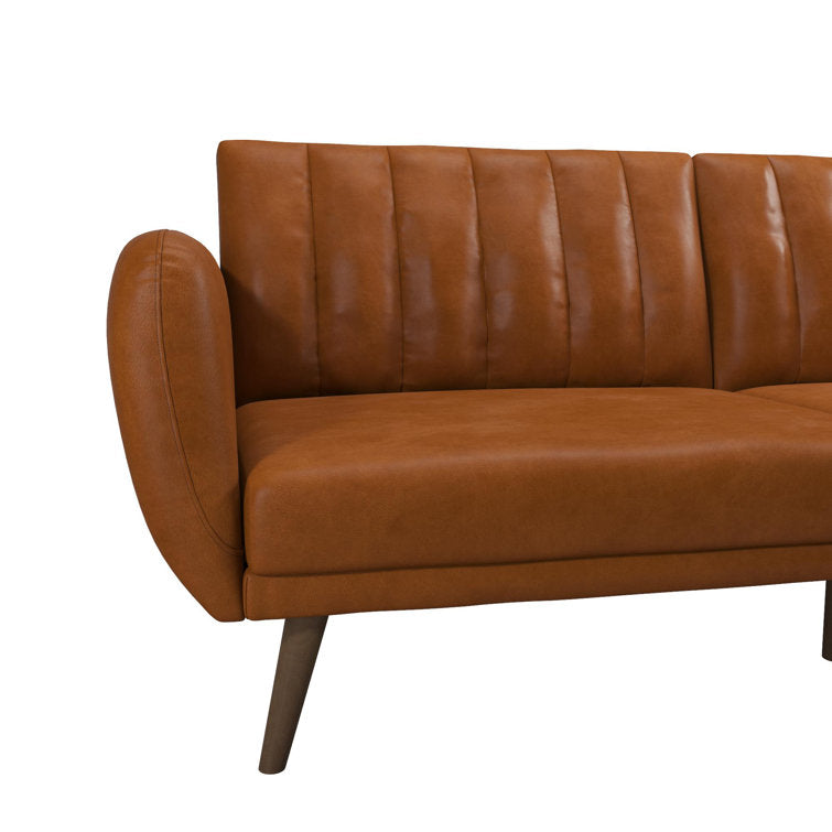 Brittany 81.5'' Vegan Leather Convertible Sofa