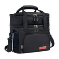 16L Insulated Lunch Tote with Segregated Compartments and Adjustable Shoulder Strap