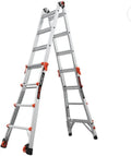 17-Foot Aluminum Multi-Position Ladder ¨C 300-Lb Capacity. 1A Duty Rating with Ratchet Leveling &amp; Mobility Wheels