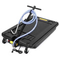 17-Gallon Low-Profile Electric Oil Drain Cart with 110V Pump. 8-Foot Hose. and Foldable T-Handle