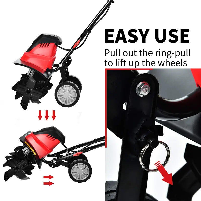 17-Inch Corded Electric Tiller &amp; Cultivator ¨C 13.5 Amp Motor with 9-Inch Tilling Depth