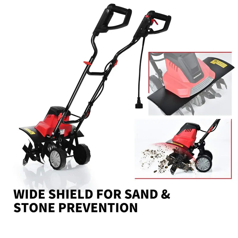 17-Inch Corded Electric Tiller &amp; Cultivator ¨C 13.5 Amp Motor with 9-Inch Tilling Depth