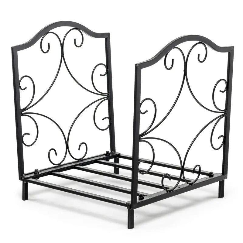 17-Inch Decorative Firewood Rack ¨C Indoor/Outdoor Log Carrier with Elegant Design