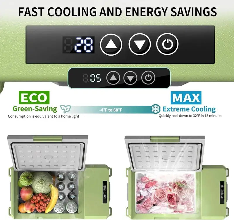 17-Quart 12V Portable Compressor Fridge ¨C Adjustable Temperature Car Cooler (-4¡ãF to 68¡ãF)