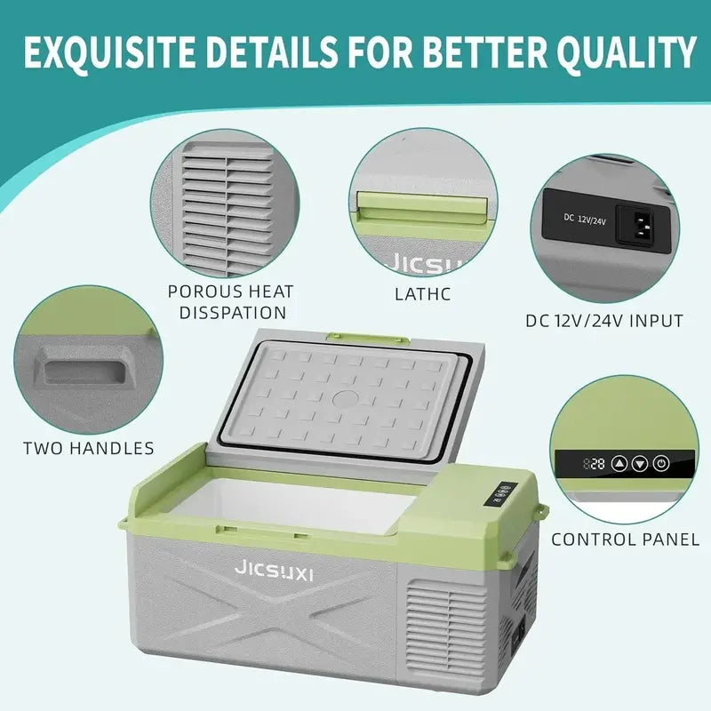 17-Quart 12V Portable Compressor Fridge ¨C Adjustable Temperature Car Cooler (-4¡ãF to 68¡ãF)