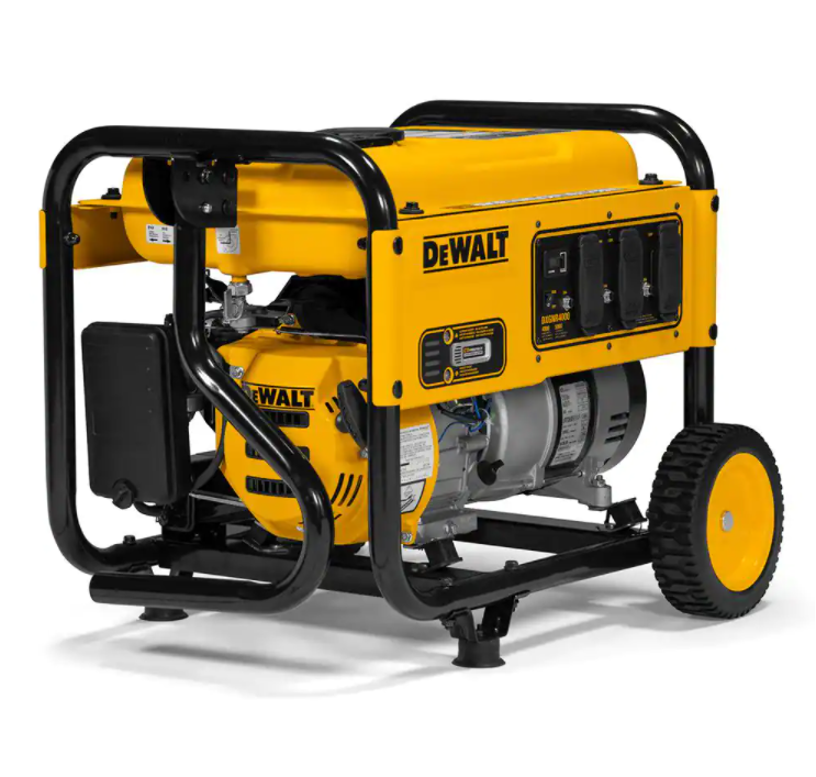 DEWALT 8000 Watt Electric Start Gas Powered Portable Generator with Idle Speed Control. GFCI Outlet and CO Protection