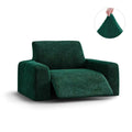 Stretch Recliner Slipcover - Easy to Clean & Durable - Velvet Collection PAULATO by GA.I.CO. Upholstery Color: Emerald Green