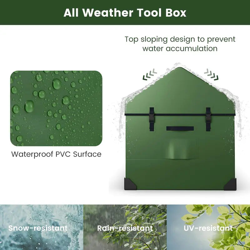 174-Gallon All-Weather Outdoor Storage Box with Ergonomic Carry Handles
