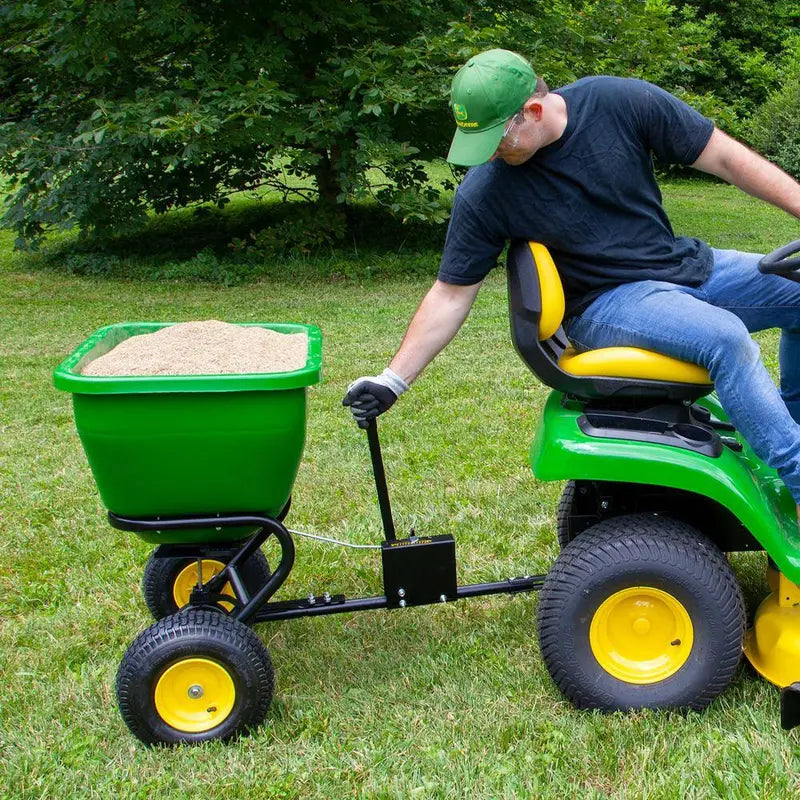 175-Pound Capacity Tow-Behind Broadcast Spreader ¨C Rustproof Poly Hopper