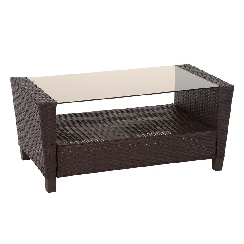 Wicker 4 - Person Garden Lounge Set with Cushions