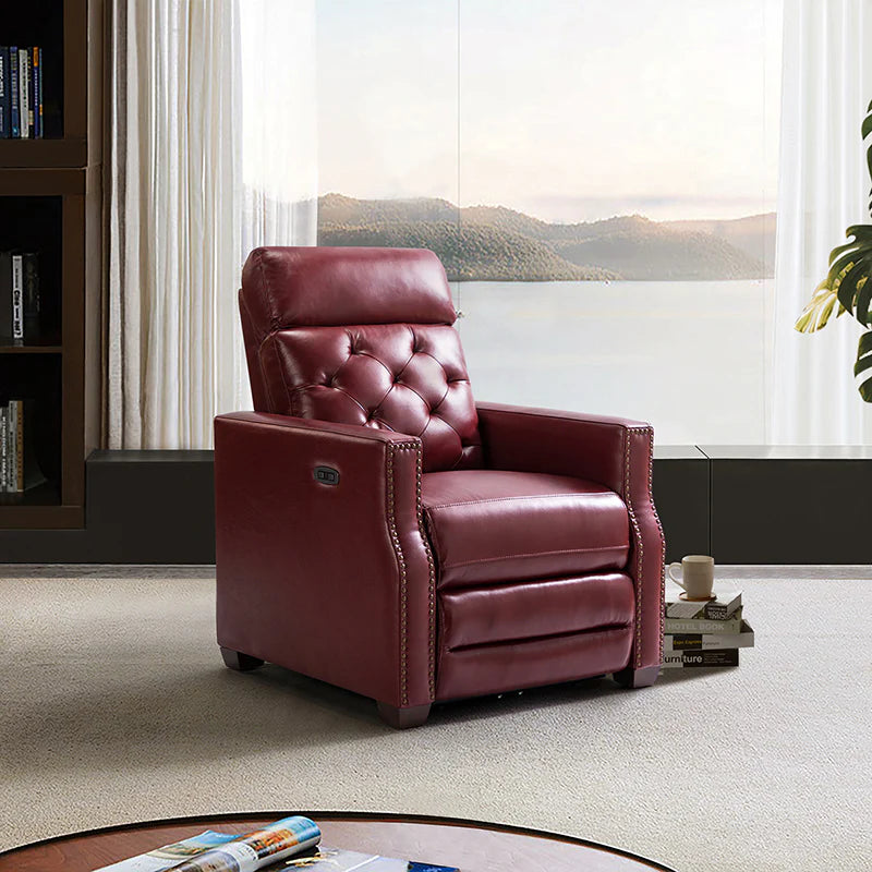 Carlota 31.5 Wide Genuine Leather Power Recliner