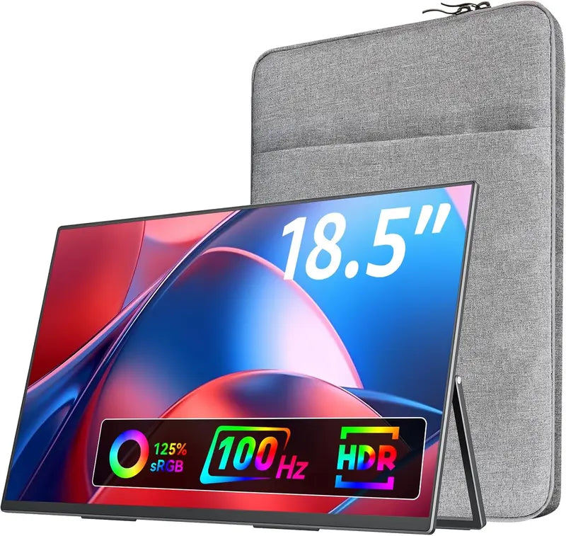 18.5″ Portable Gaming Monitor ¨C 100Hz IPS Display. 125% sRGB. FHD 1080p. USB-C/HDMI. Built-in Speakers. Kickstand &amp; VESA Mount Support