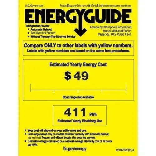 18-Cubic-Foot Top-Freezer Refrigerator ¨C Sleek Black Appliance with Energy-Efficient Cooling