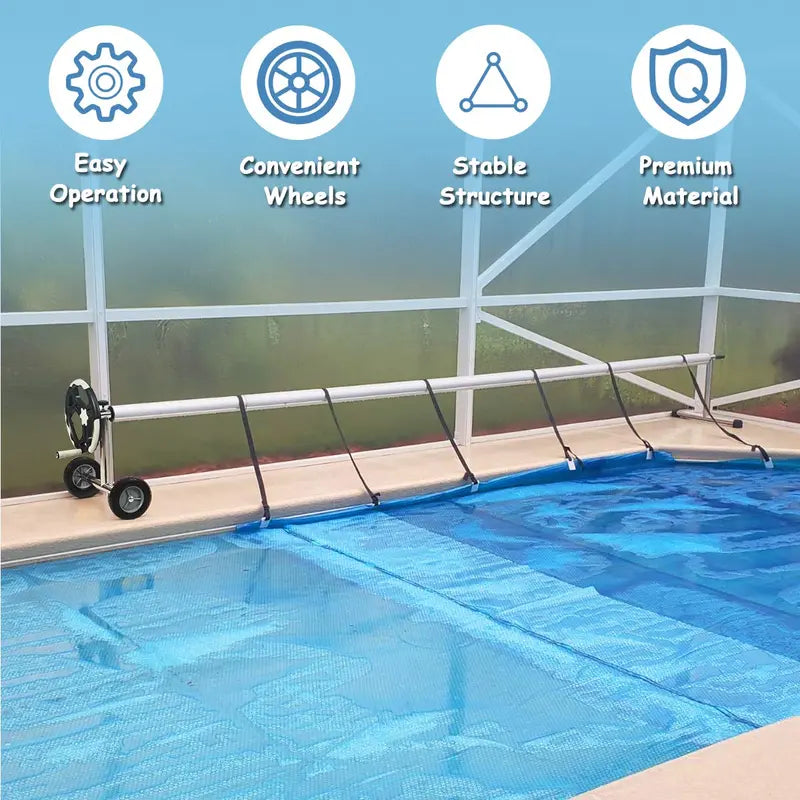 18-Foot Aluminum Solar Pool Cover Reel Kit