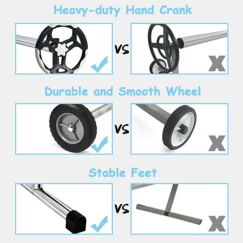 18-Foot Aluminum Solar Pool Cover Reel Kit