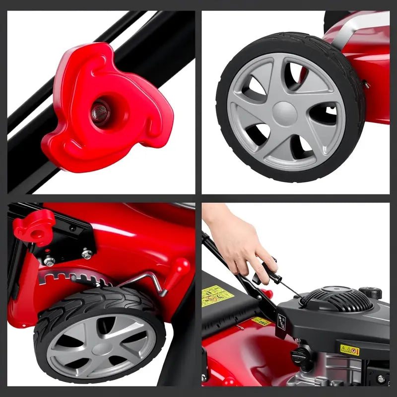 18-Inch 3-in-1 Self-Propelled Gas Lawn Mower ¨C 131cc Engine. 50L Grass Catcher. Heavy-Duty Yard Maintenance