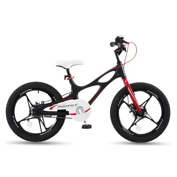 18-Inch Kids' Magnesium Alloy Bicycle ¨C Dual Disc Brakes. Sleek Black Finish