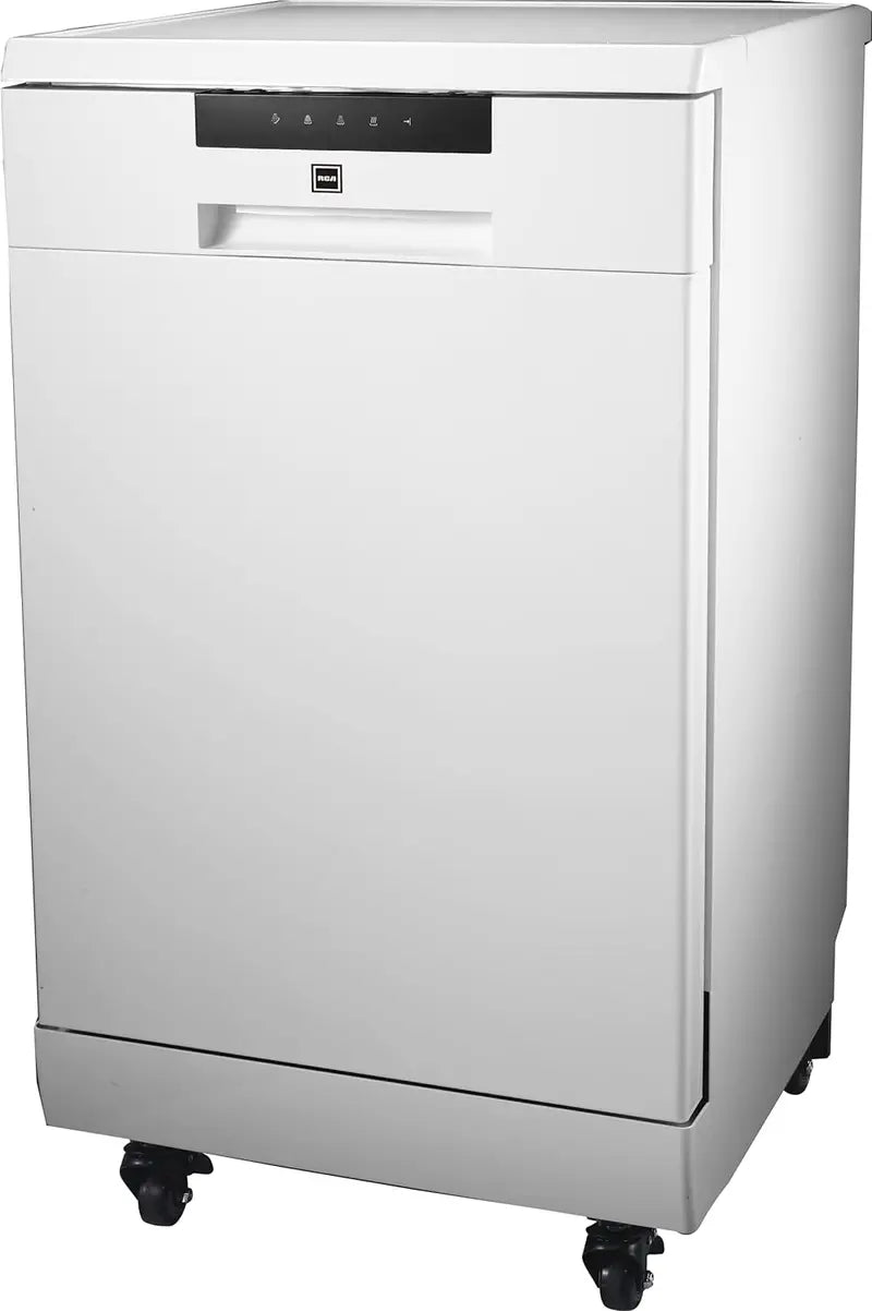 18-Inch Portable Dishwasher ¨C Compact Countertop Unit. 8-Place Setting Capacity. White Finish