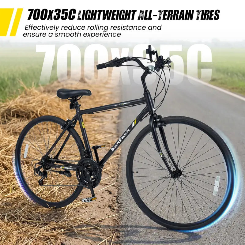 18-Speed Hybrid Commuter Bike ¨C 700C Wheels. Shimano Drivetrain. Urban Ready