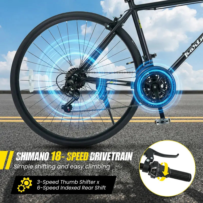 18-Speed Hybrid Commuter Bike ¨C 700C Wheels. Shimano Drivetrain. Urban Ready