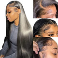 180% Density 26″ Pre-Plucked Brazilian Straight Lace Front Wigs for Black Women - Natural Hairline &amp; Baby Hair