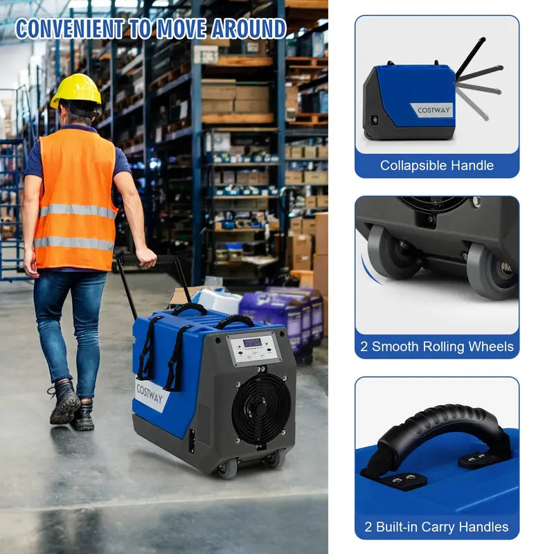 180-PPD Commercial-Grade Dehumidifier for Basements. Warehouses &amp; Large Facilities