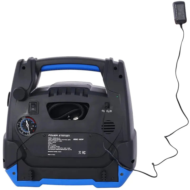 1800A Rechargeable Jump Starter with Built-in Air Compressor ¨C Heavy-Duty Portable Battery Booster for Gas &amp; Diesel Vehicles