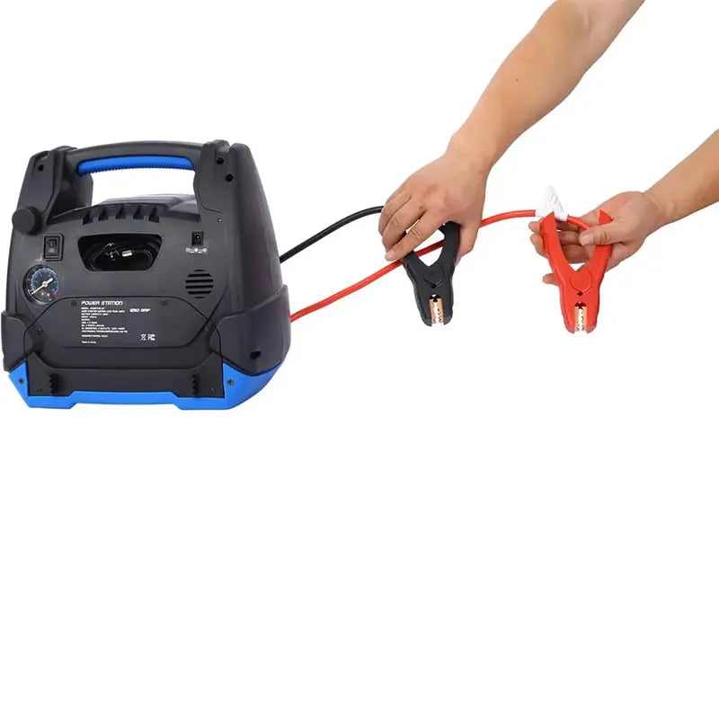 1800A Rechargeable Jump Starter with Built-in Air Compressor ¨C Heavy-Duty Portable Battery Booster for Gas &amp; Diesel Vehicles