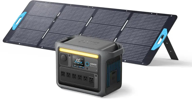 1800W (2400W Peak) Portable Solar Generator ¨C 1056Wh LiFePO4 Battery. 58-Min Fast Charge