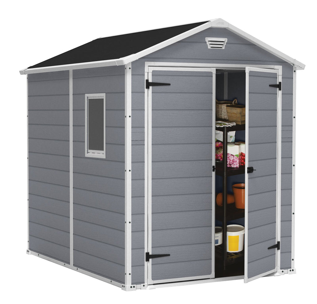 Manor 6 ft. W x 7.5 ft. D Plastic Storage Shed