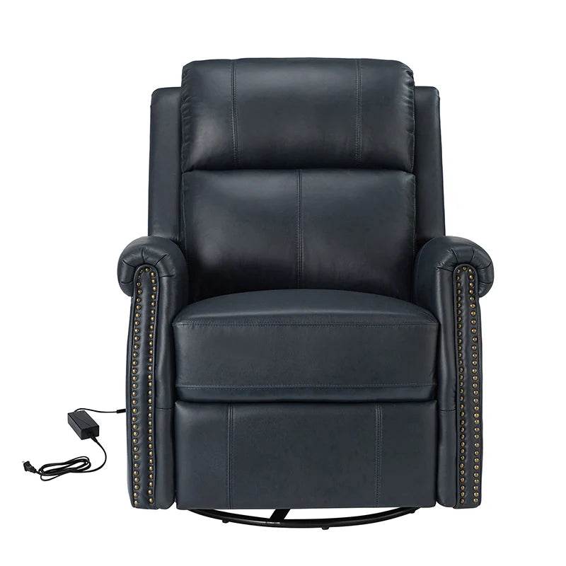 Kaietan Genuine Leather Power Rocking Recliner